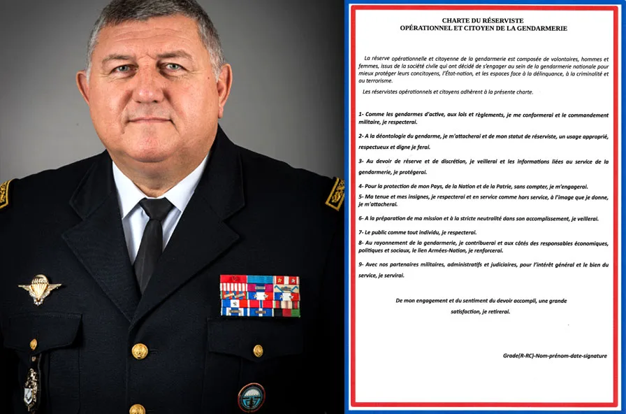 LA CHARTE DU RESERVISTE OPERATIONNEL ET CITOYEN DE LA GENDARMERIE